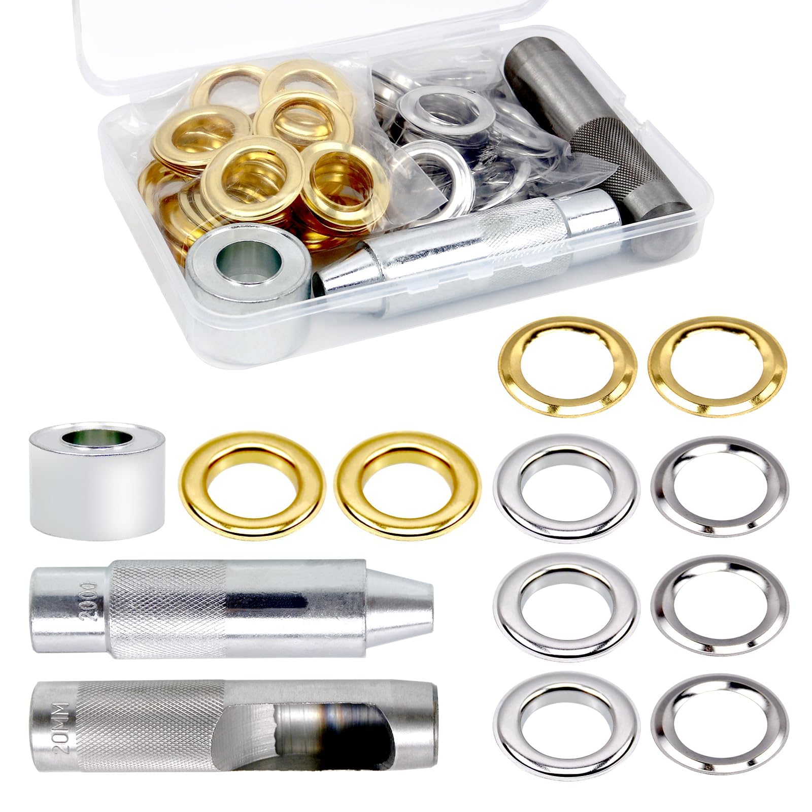 thumbnail interactive-video image 1 of Metal Grommets Eyelets Silver Rapid Eyeletsleather Craft 1 of 12