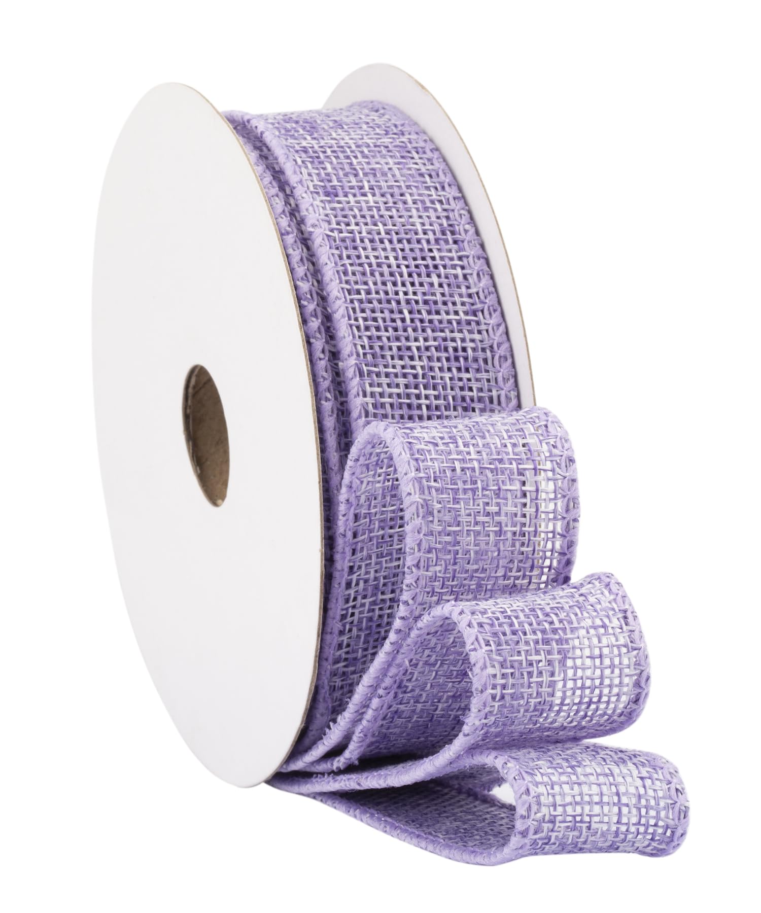 Fondersy 9-Meter Lt. Purple Burlap Ribbon Wired Burlap Ribbon - 25mm Width for Gift Wrapping, Floral Arrangements, Wreath Making, and Christmas Decor