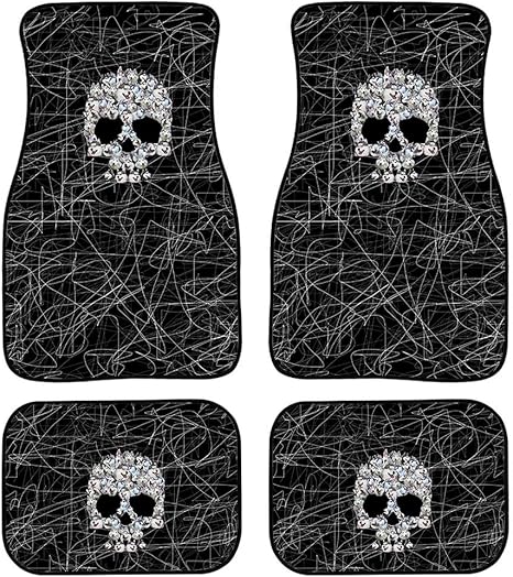 Amazon Com Salabomia Art Sugar Skull Pattern Car Floor Mats