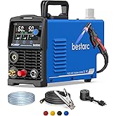 Bestarc 50A Plasma Cutter Machine, Pilot Arc, IGBT 110V/220V Dual Voltage | 1/2" Clean Cut, 2/3" Max Cut, Large Led Display, Mesh Cut, PA/PT, 2T/4T, Painted Metal, Air Sensor, For Home DIY