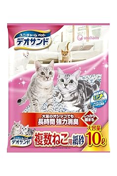 【クリックで詳細表示】デオサンド 複数ねこ用 紙砂 10L