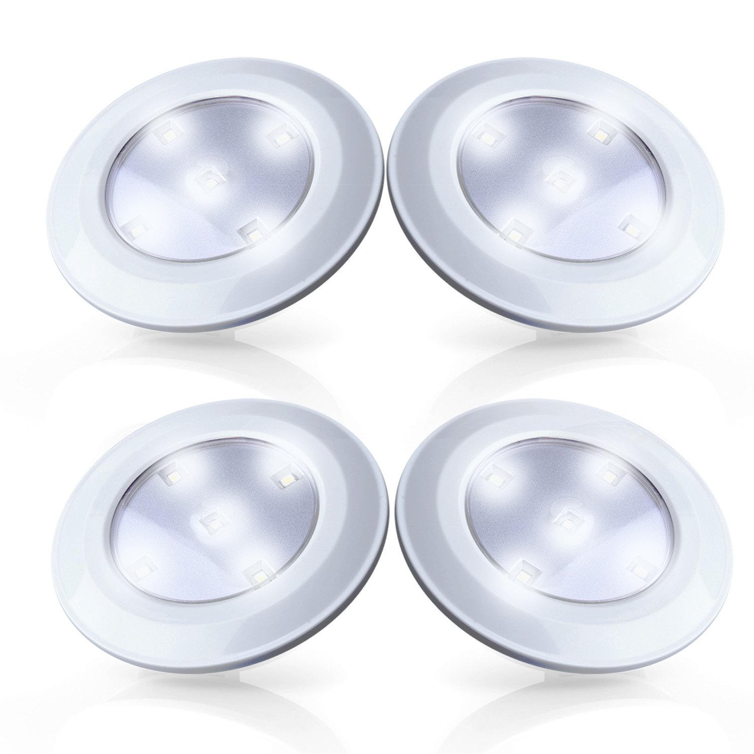 Tap Lights 4 Pack LED Battery Operated Stick On Lights Wireless Closets