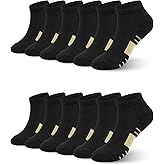 RIPBIG Copper Ankle Compression Socks for Women & Men 6Pairs- Plantar Fasciitis Arch Support Running Socks for Athletic