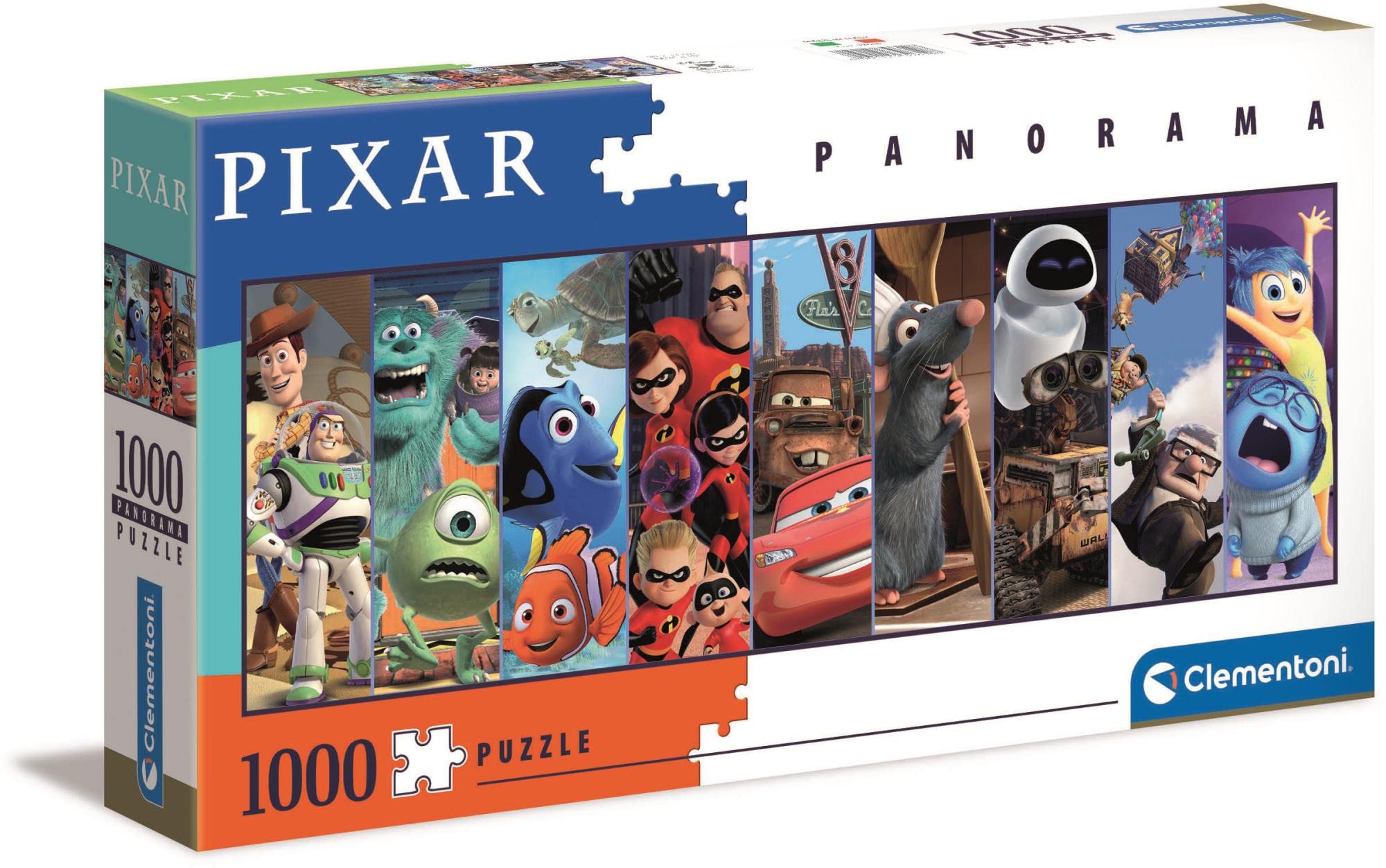 Clementoni 39610, Disney Pixar Panorama Puzzle for Children and Adults - 1000 Pieces, Ages 10 years Plus multi coloured