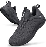 Feethit Men Running Shoes Breathable Lightweight Trainers Dark Grey UK 10