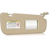 Beige Passenger Right Side Sun Visor Replacement Compatible with Hyundai Elantra 2011 2012 2013 2014 2015 (Not Fit for GT) Replace 852203X000TX