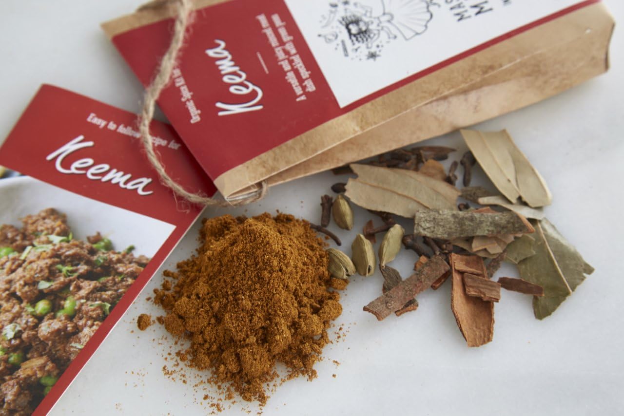 Indian Spice Kit for Keema (Minced Meat or Turkey) - Organic Curry Spice Blends by Masala Mama