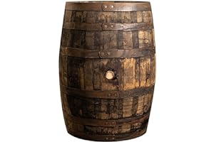 MIDWEST BARREL CO. EST. 2015 Midwest Barrel Company Authentic Bourbon/Whiskey Barrel (53 Gallon) Used Genuine American White Oak Wood Barrel for Decoration, Furniture & DIY Projects