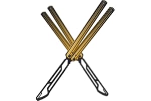Nabalis Impulse Butterfly Knife Balisong Trainer for Practicing Flipping, Blunt Practice, No Edge Tool，Lightweight，Public-Friendly Metal Trainer