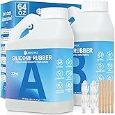 CHANGTIKEJI Silicone Mold Making Kit,64OZ Super Elastic Liquid Silicone for Mold Maker, Fast Cure Translucent Silicone Rubber for Casting Resins Mold,Silicone Mold,Candle Mold,Soap Mold,Food Mold