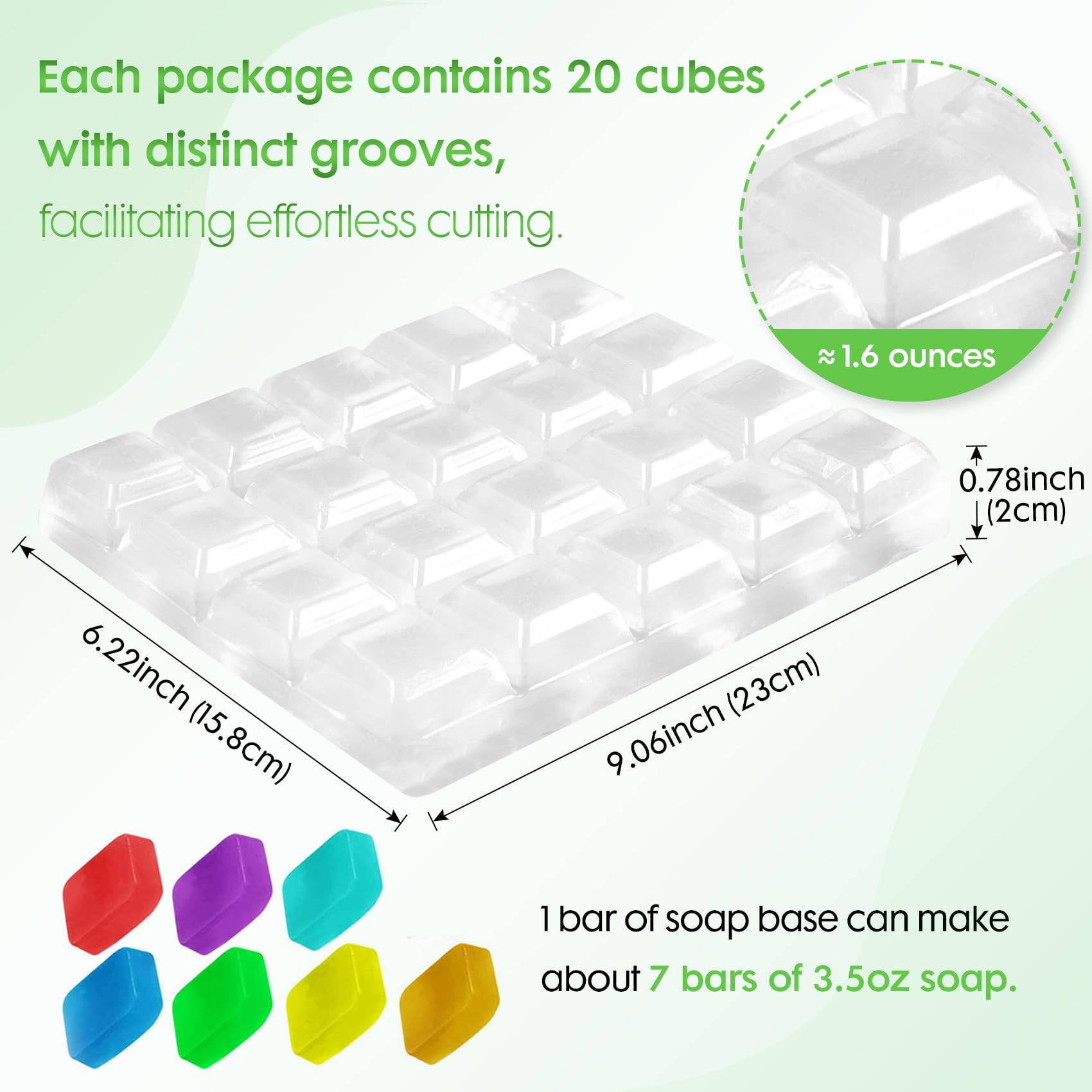 2 LB Glycerin Soap Base Pre-Cut Moisturizing Natural Base Melt and Pour DIY Handmade for Crafting Soap Making