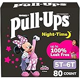 Pull-Ups Girls' Night-Time Potty Training Pants, Size 5T-6T Overnight Training Underwear (46-60 lbs), 80 Ct