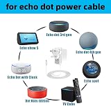 XZGm 12V White Charger for Echo Dot 3/4 Gen Clock Fire TV Cube 15W 200cm view 7