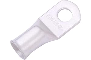 SELTERM 25pcs 1/0 AWG 5/16" Stud Marine Grade Tinned Copper Battery Cable Lugs, 0 Gauge Ring Terminals, UL Wire Lugs Electrical Battery Cable Ends, Tinned Copper Lugs Battery Terminal Connectors