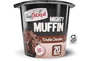 FlapJacked Mighty Muffins, Double Chocolate (12 Pack) | 20g Protein, Under 20 Net Carbs, 10g Sugar Or Less, Gluten-Free, Prob