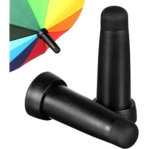 Sewroro 2pcs Rubber Umbrella Tip Covers Umbrella Tops Cover Replacement Caps For Cane Accessories Patio Sun Repair Tools