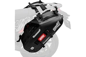 OSAH DRYPAK Motorcycle Saddle Bags, Waterproof Durable Saddlebags 48L(24L*2), Large Capacity Anti-Vibration Pannier Bags, Ideal Luggage Bag for Adventure and Sport Motorcycle Racks, 1 Pair