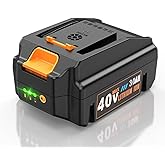PENGJBATTER 40V 3Ah Replace Battery for Worx 40V Battery WA3580 - Compatible with Worx 40 Volt Cordless Tools WG180 WG280 WG380 WG580 & Charger WA3747 WA3877 (Not Fit 2x20V Tools & Nitro Series WG185)