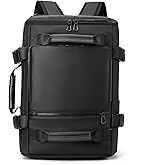 RichMoro Carry On Backpack Travel Backpack for Men & Women, Durable Convertible Duffle Bag Fit for 16 Inch Laptop for Fitness, Travel (Black)