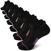 Heatuff 7 Pairs Womens Ankle Socks Athletic Cushioned Anti-Blister Running Low Cut Socks with Tab
