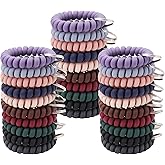 Hedume 30 Pack Wrist Coil, 10-Colors Plastic Wristband, Elastic Stretchable Spiral Bracelet, Key Ring Key Chain for Gym, Pool, ID Badge, Outdoor Sports, Office, Workshop, Shopping Mall, Sauna