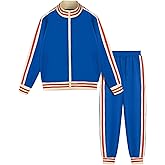 BPXOEO Boys' Tracksuits Set Long Sleeve Full Zip Active Jackets & Jogger Pants Suits 2 Piece Kids Sweatsuit for 4-12 Years