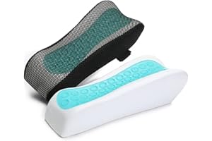 LargeLeaf Chair Ergonomic Armrest Cooling Gel Pads Elbow Pillow Pressure Relief Office Chair Gaming Chair armrest with Memory Foam armrest Pads 2-Piece Set of Chair (Gel+ Memory Foam)