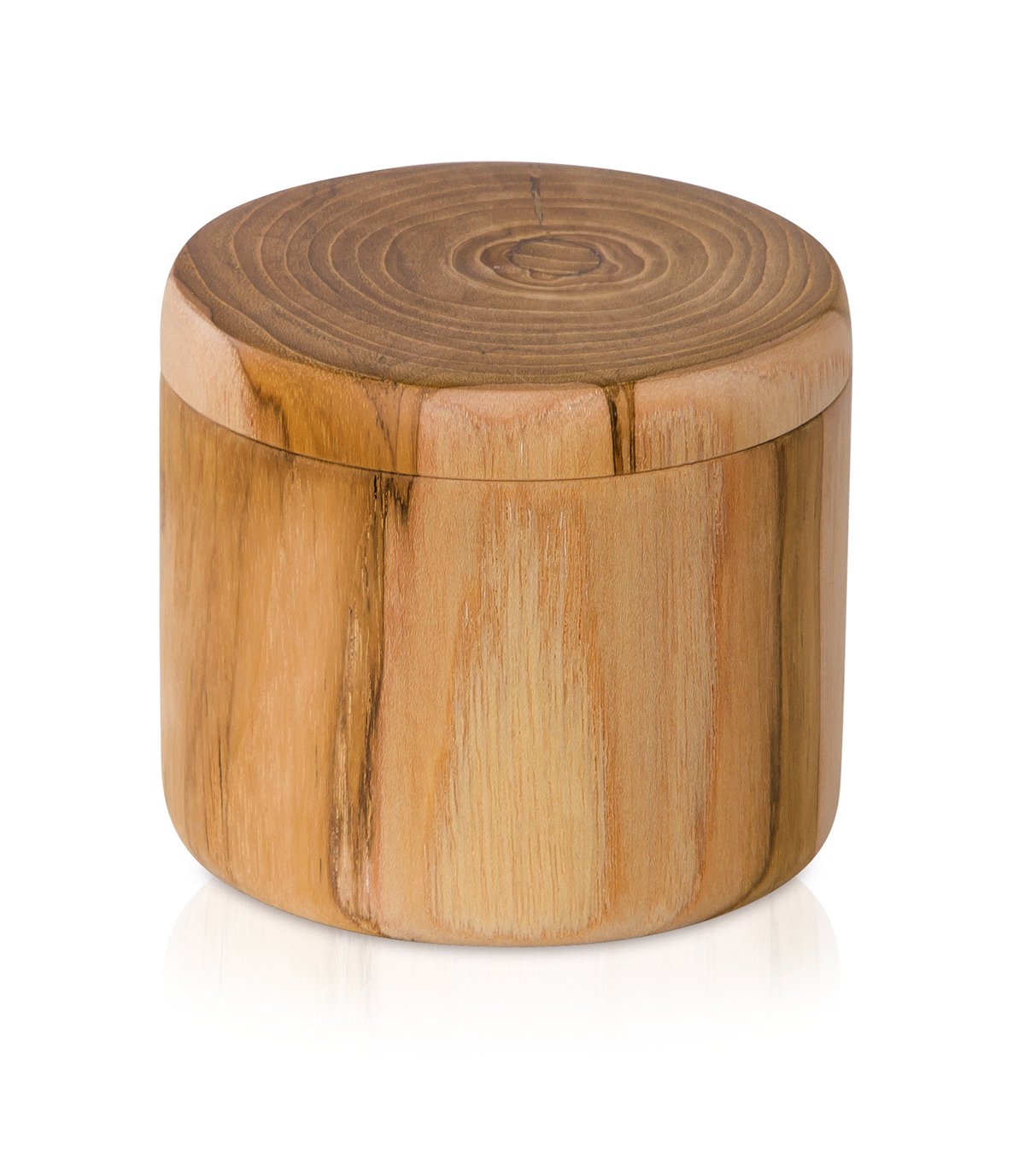 möve cotton box, Teak Wood, Ø 9,5 x 8 cm