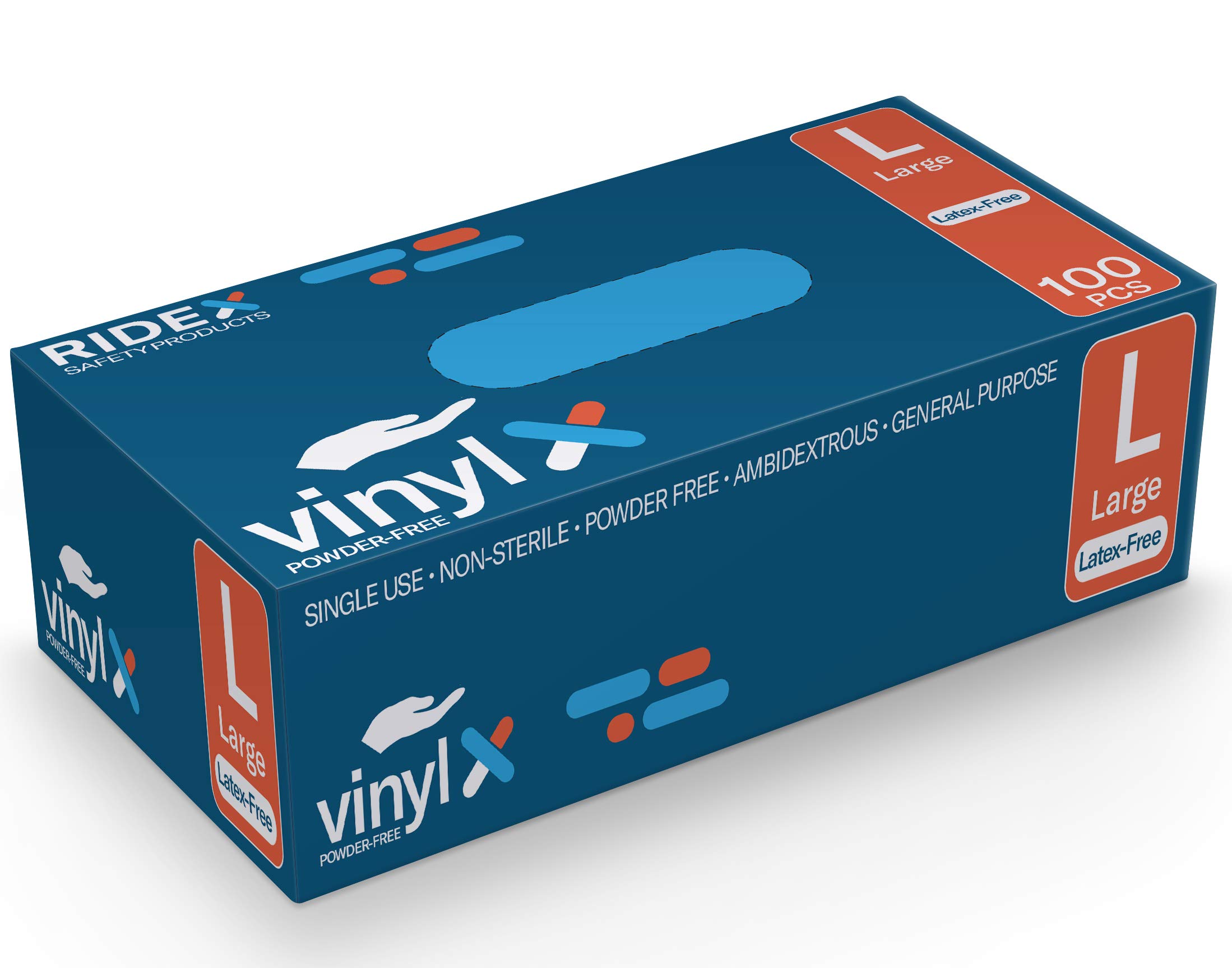 Disposable Gloves LatexFree Clear Vinyl Gloves [100Count] PowderFree