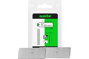 meite 23 Gauge Pin Nails, 1 Inch Micro Headless Pins - Galvanized 23GA Pins Nails for Nail Gun, Ideal for Fine Woodworking and Trim Work (2,000 Counts)