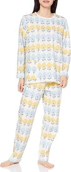 Amazon ウイング ワコール パジャマセット Plune プルーン とのコラボパジャマ 長袖 長ズボン お花柄 Ep6086 レディース Cr S パジャマ ルームウェアセット 通販