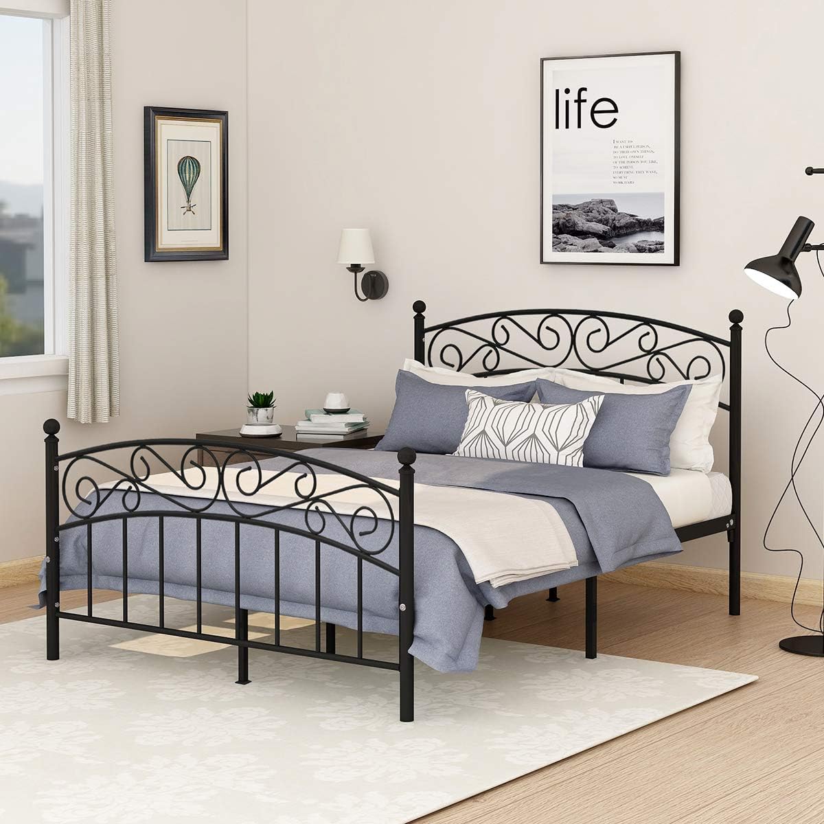 Best farmhouse full size headboard and frame