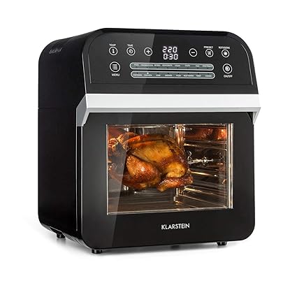 Klarstein AeroVital Cube • Heißluftfritteuse • Heißluftgarer • ohne Öl • 50 bis 220 °C • 1600 Watt • 12 Liter Volumen • Timer