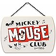 Disney Mickey Mouse Club Since 1955 Hanging Wood Wall Decor - Vintage Mickey Mouse Club Sign for Home