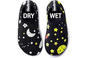 DEEDLITE Water Shoes for Kids,Swim Shoes Boys Color Changing Cartoon,Girls Beach Shoes,Toddler Aqua Socks Zapato de Agua para Niños