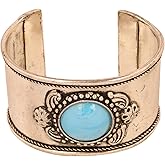 Touchstone Indian Bollywood Stone Cuff Designer Jewelry Bracelet in White Or Gold Tone for Women.