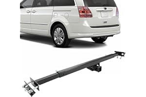 Kojem Trailer Hitch 2-Inch Towing Hitch Receiver 5th Wheel Adjustable RV Travil Trailer Powder Coated Steel Black