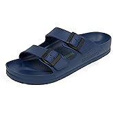 SAGUARO Men's Women's Comfort Double Buckle Sandals Lightweight Adjustable EVA Sandals with Rubble Sole