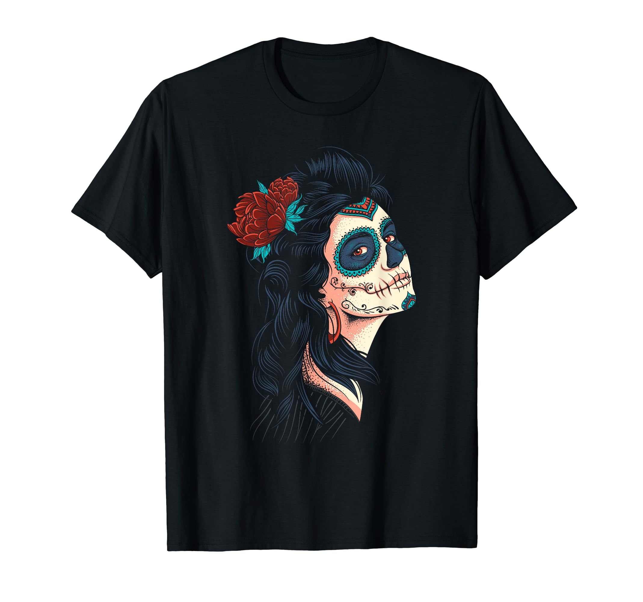 Cute Lady of the Dead - La Calavera Catrina Santa Muerte T-Shirt