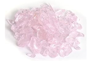 SHINY STONE High Luster Reflective Fire Glass Gravel,Fire Gems,Fire Drops,Fire Glass Pebbles Stones Beads Chips for Fire Pit Fish Tank Aquarium Garden,1-2cm,540g/1.19lb (Pink)