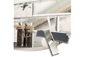 Lovdeco Light Antique Mirror Tile, Beveled Subway Mirror Backsplash 3x12 Inch for Kitchen Bathroom Wall (20 Pcs, 5 SQ.FT.)