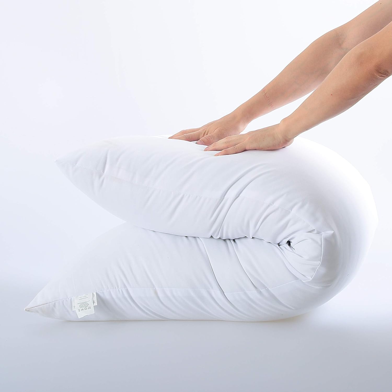 EVOLIVE Ultra Soft to Medium Density Microfiber Body Pillow, Long Side Sleeping Pillow for Adult and Pregnancy (White, 20"x54" Body Pillow): Home & Kitchen