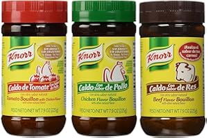 VEMAX STORE Chicken Bouillon Granulated, Beef Bouillon, Tomato Bouillon with Chicken Flavor, 3 x 7.9oz, Pack of Three Flavors.