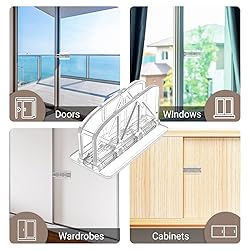 Sliding Glass Door Lock Security - 2 Pack Child