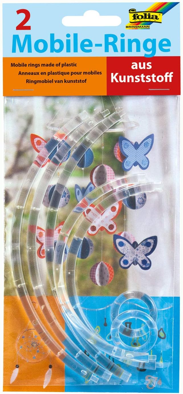 folia 2285 Mobile Rings Transparent Plastic Plug-in System for 2 Mobile Rings