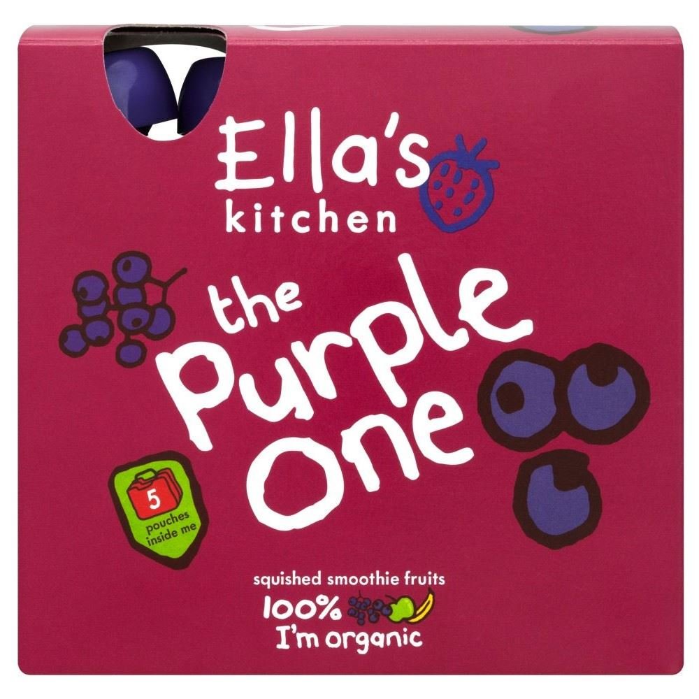 Ella's Kitchen Organic Smoothie Fruits The Purple One 5 x 90g