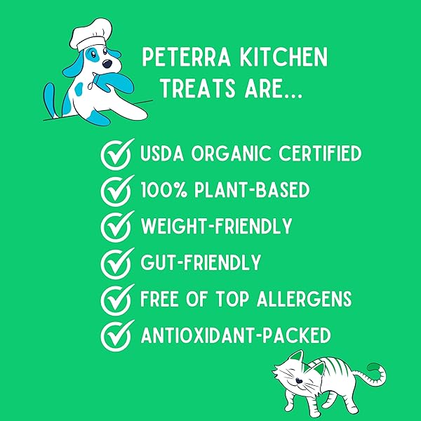 PETERRA KITCHEN DOG TREATS BAKING MIX, THUMBPRINT COOKIES HOMEMADE PET TREATS, PLANT-BASED, ORGANIC, VEGAN, 6OZ