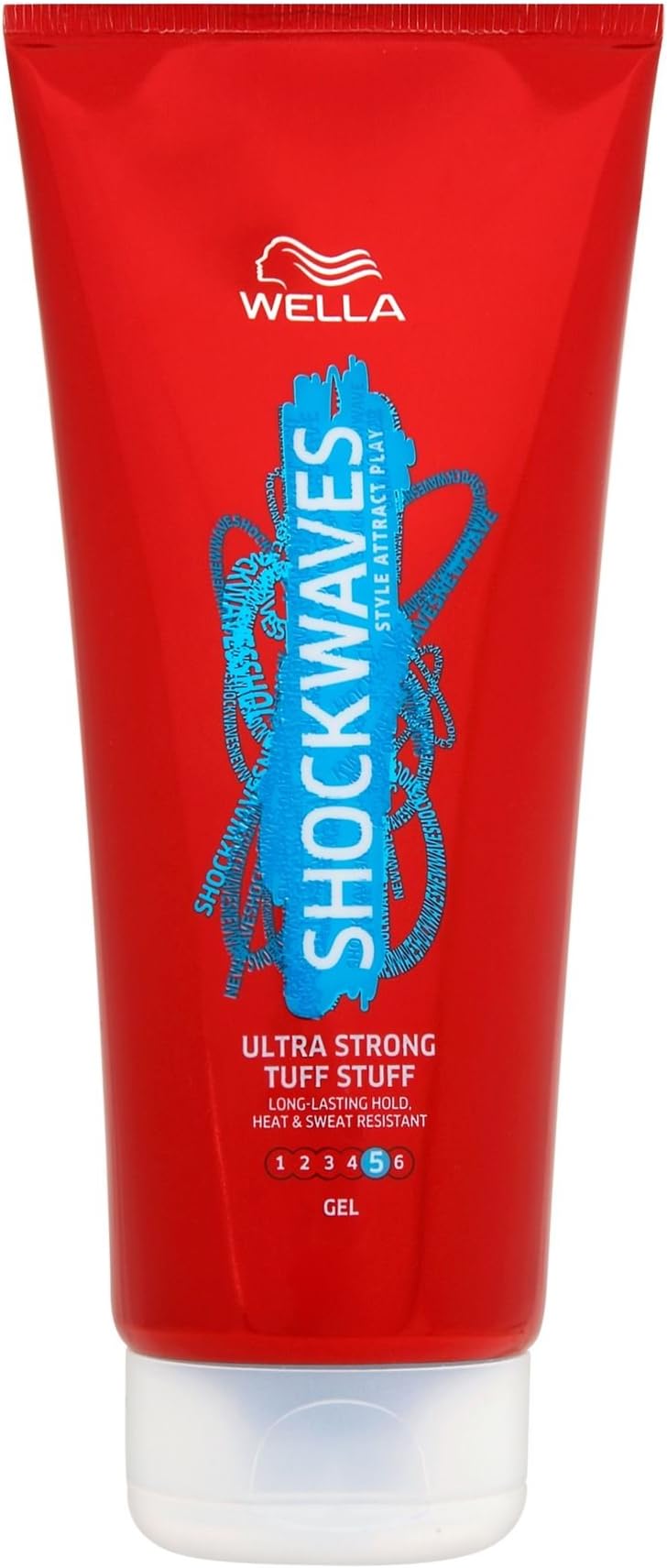 6 x Wella Shock Waves Strong Tuff Stuff Gel Hair Styling Hold Multipack