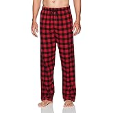 Hanes Ultimate Men’s Flannel Pajama Pants, Plaid Cotton Loungewear, Pj Bottoms with Pockets, Extended Sizes