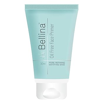 Bellina Face Primer Makeup, Oil Free Matte Base Lightweight, Soften Blemishes Pores for All Skin Types 30 ml, Long Lasting Effect Non Sticky Mild Fragrance Instant Natural Glow Smooth Waterproof